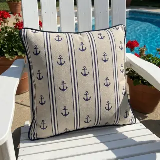 Dekorációs anyag Linenlook Stripe Maritime