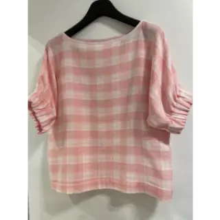 Dupla géz/muszlin Double sided CHECKS MINI old rose