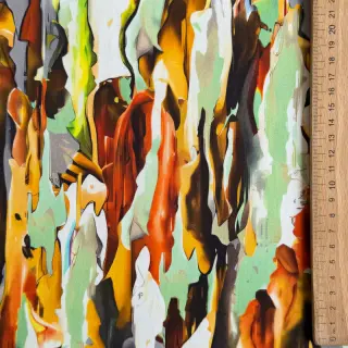Pamutvászon SATIN STRETCH Abstract paint