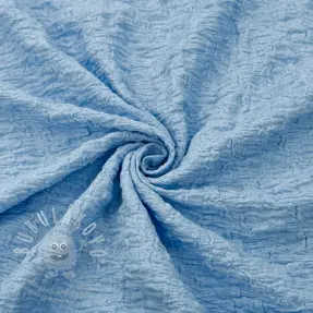 Pamutvászon SMOGGED EMBROIDERY light blue