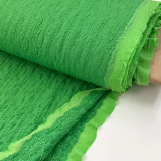 Pamutvászon SMOGGED EMBROIDERY green