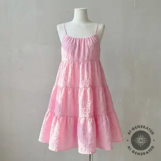 Pamutvászon SMOGGED EMBROIDERY light pink