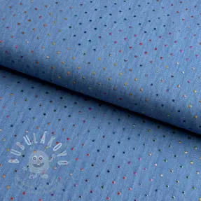 JEANS DENIM 3,8 OZ Drops Metallic blue