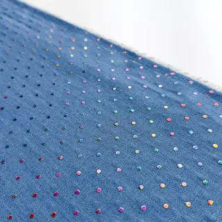 JEANS DENIM 3,8 OZ Drops Metallic blue