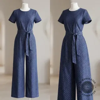 JEANS DENIM 3,8 OZ Drops Metallic dark blue
