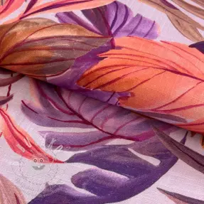 Viszkóz lenvászonnal Painted leaves