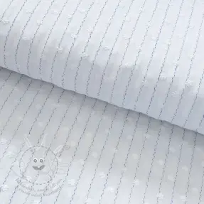 Pamutvászon EMBROIDERY Flowstripe