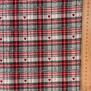 Dekorációs anyag jacquard Villars ecru rouge
