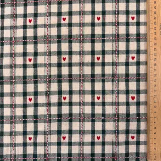 Dekorációs anyag jacquard Villars ecru vert