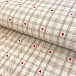 Dekorációs anyag jacquard Ollon ficelle rouge