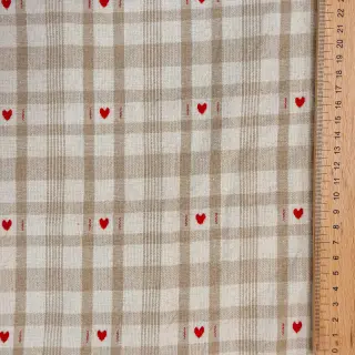 Dekorációs anyag jacquard Ollon ficelle rouge