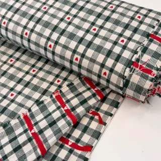 Dekorációs anyag jacquard Ollon vert rouge
