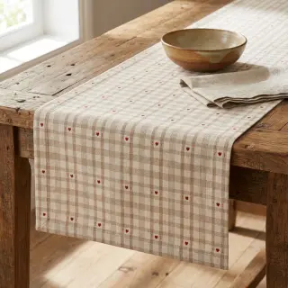 Dekorációs anyag jacquard Ollon ficelle rouge