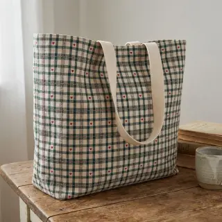 Dekorációs anyag jacquard Villars ecru vert