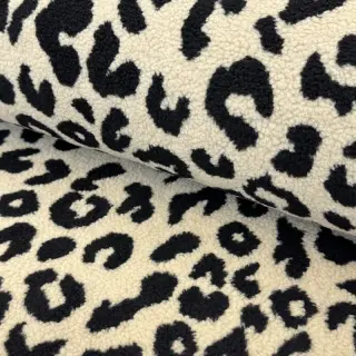 Kabát anyag TEDDY JACQUARD Animal skin black