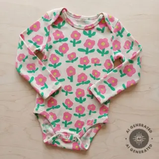 Jersey RIB JENNIFER BOURON Flowers natural pink ORGANIC
