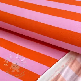 Szabadidő anyag fésült SOFT Stripes orange