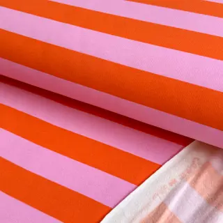 Szabadidő anyag fésült SOFT Stripes orange
