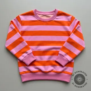 Szabadidő anyag fésült SOFT Stripes orange