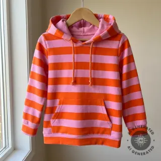 Szabadidő anyag fésült SOFT Stripes orange