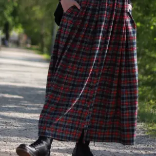 Pamutvászon LIGHT FLANNEL Check design C