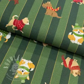 Dekorációs anyag premium Dog frost friends army digital print