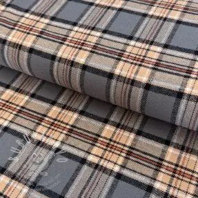 Pamutvászon FLANEL YARN DYED BRUSHED CHECK design B