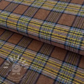 Pamutvászon FLANEL YARN DYED BRUSHED CHECK design A