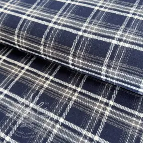 Pamutvászon FLANEL YARN DYED BRUSHED CHECK design D