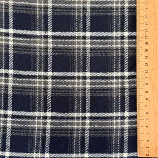 Pamutvászon FLANEL YARN DYED BRUSHED CHECK design D