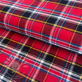 Pamutvászon FLANEL YARN DYED BRUSHED CHECK design E