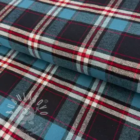 Pamutvászon FLANEL YARN DYED BRUSHED CHECK design H