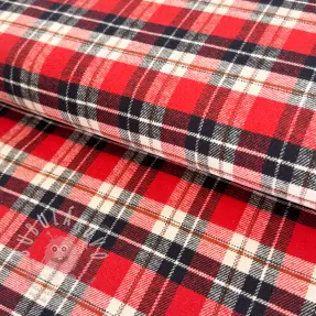 Pamutvászon FLANEL YARN DYED BRUSHED CHECK design I