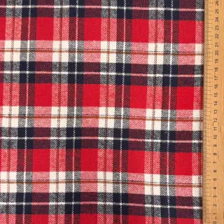 Pamutvászon FLANEL YARN DYED BRUSHED CHECK design I