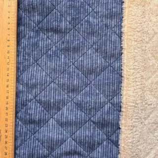 Kordbársony QUILT navy