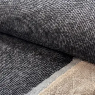 Kordbársony QUILT black