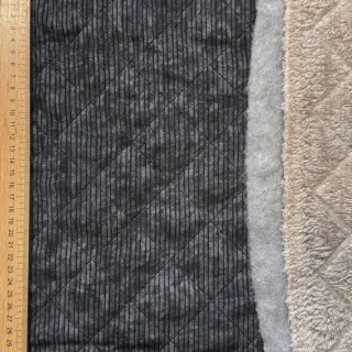 Kordbársony QUILT black