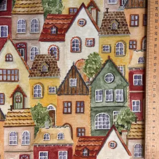 Dekorációs anyag premium Rustic village house digital print