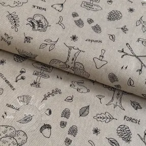 Dekorációs anyag Linenlook Wander woods doodle