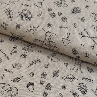Dekorációs anyag Linenlook Wander woods doodle