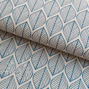 Dekorációs anyag Linenlook Leaf line minimalist denim
