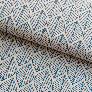 Dekorációs anyag Linenlook Leaf line minimalist denim