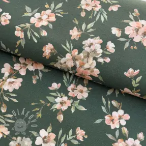 Dekorációs anyag premium Soft painted blossom army digital print
