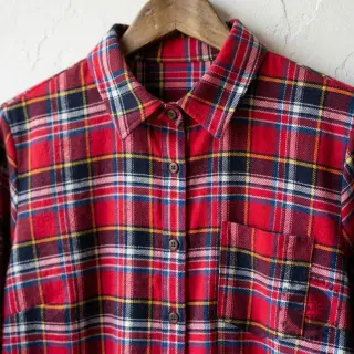 Pamutvászon FLANEL YARN DYED BRUSHED CHECK design E