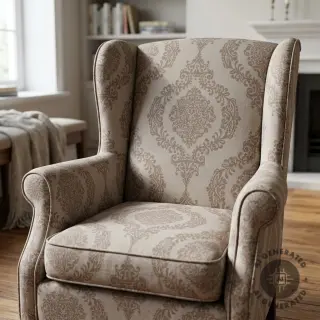 Dekorációs anyag Linenlook Baroque damask charm taupe