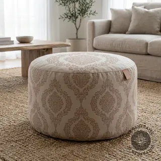 Dekorációs anyag Linenlook Baroque damask charm taupe