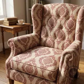 Dekorációs anyag Linenlook Baroque damask charm wine