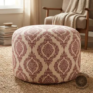Dekorációs anyag Linenlook Baroque damask charm wine