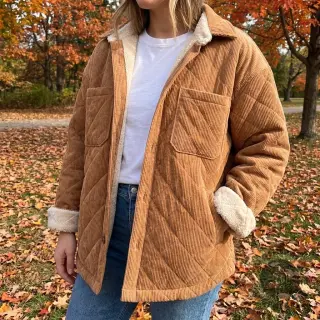 Kordbársony QUILT light brown