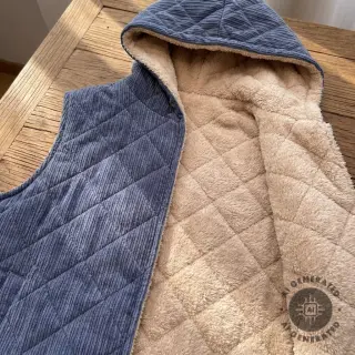 Kordbársony QUILT navy